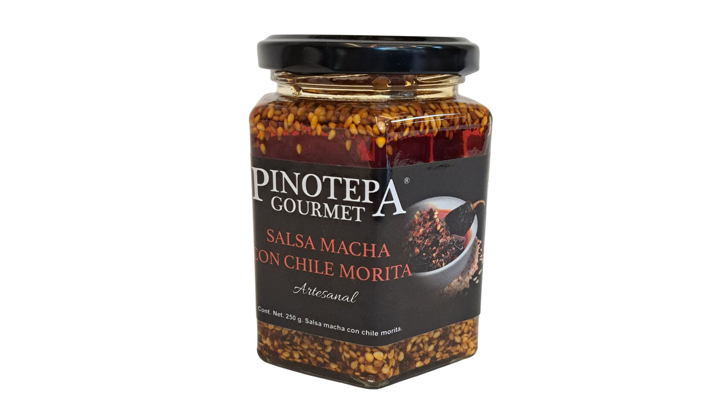 Salsa macha con chile morita