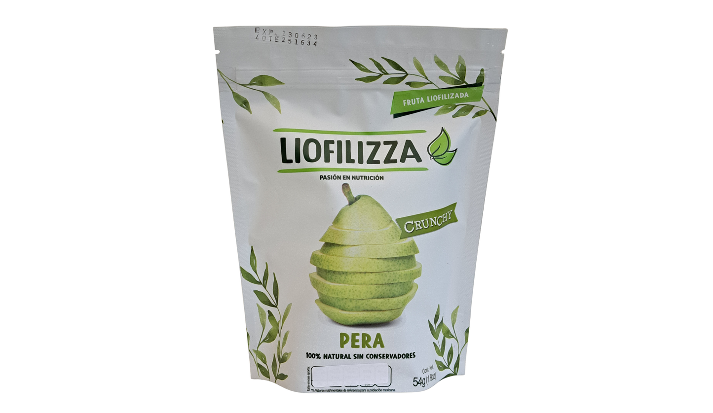 Pera liofilizada