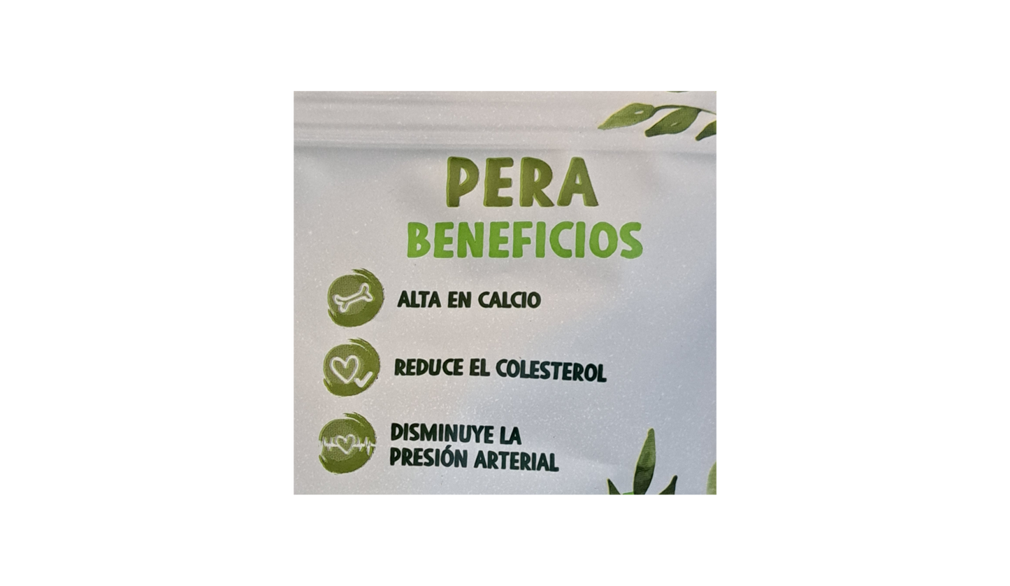Pera liofilizada
