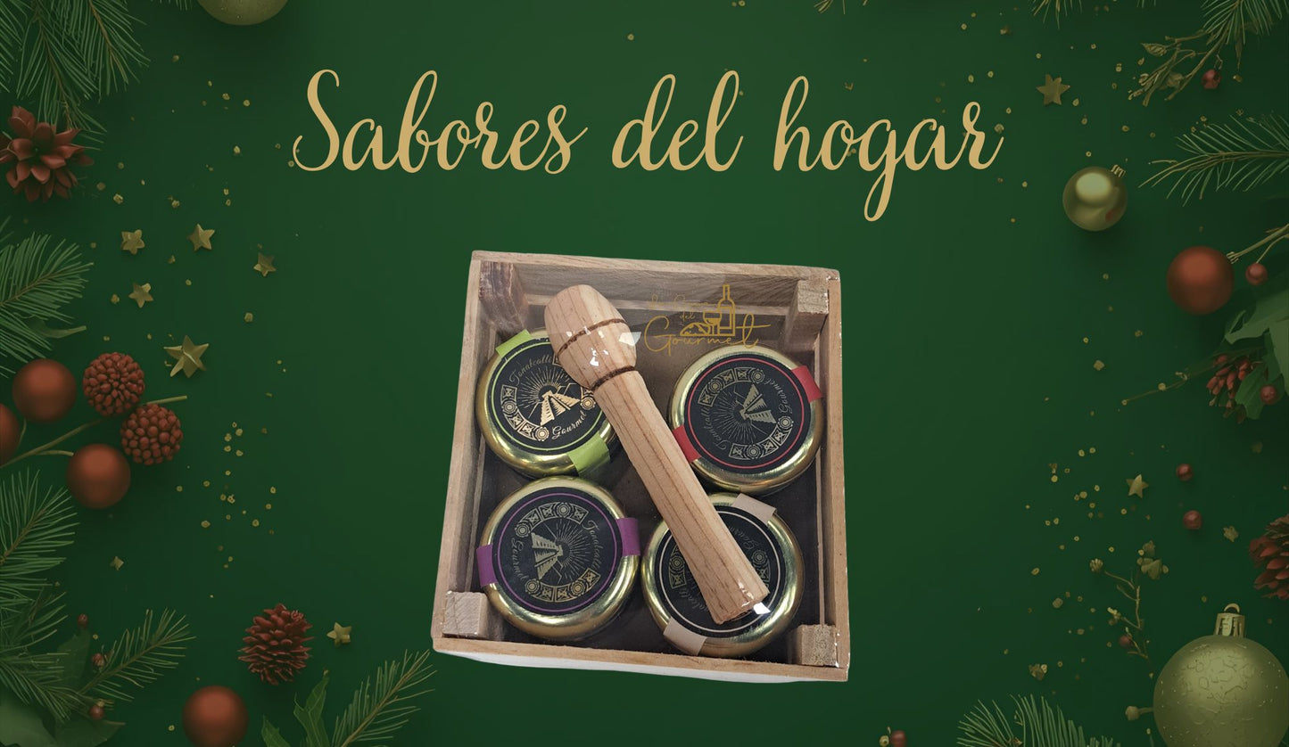 Huacal con salsas mini