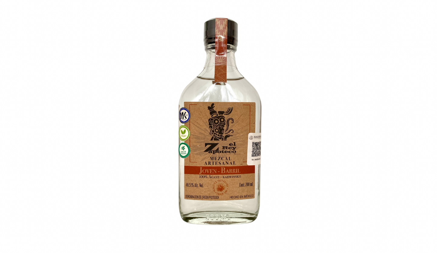 Mezcal Rey Zapoteco - Joven barril 200ml