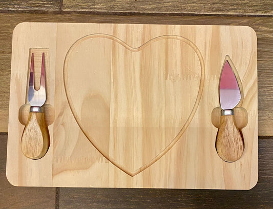 Tabla de madera con Corazón
